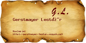Gerstmayer Lestár névjegykártya